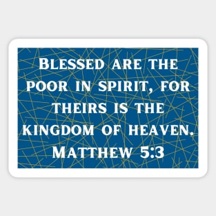 Bible Verse Matthew 5:3 Sticker